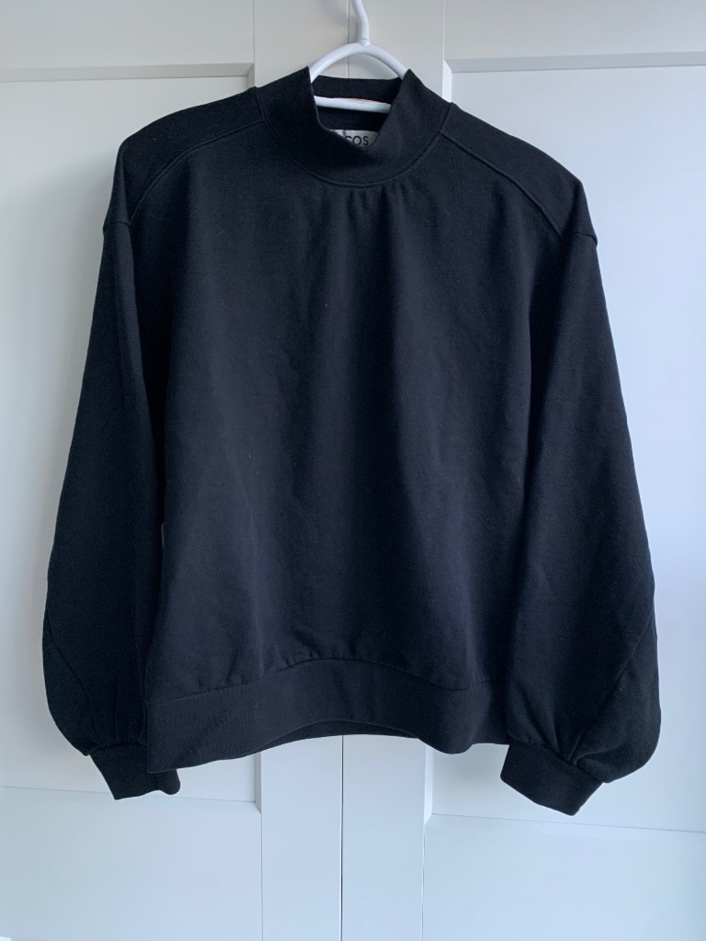 COS Women's Mockneck Sweatshirt Size S 100% Cotton